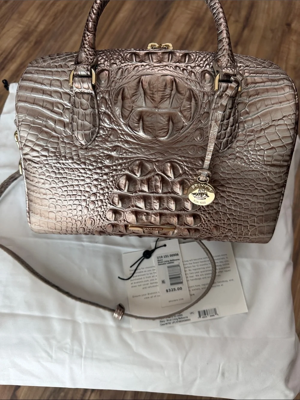 Brahmin Stacy in Silver Lining
